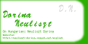 dorina neuliszt business card